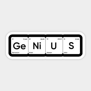 Genius Periodic Table of elements Sticker